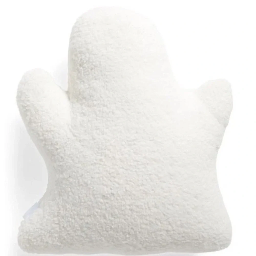 New‎ Martha Stewart White Sherpa Ghost Shaped Throw Pillow 19x22